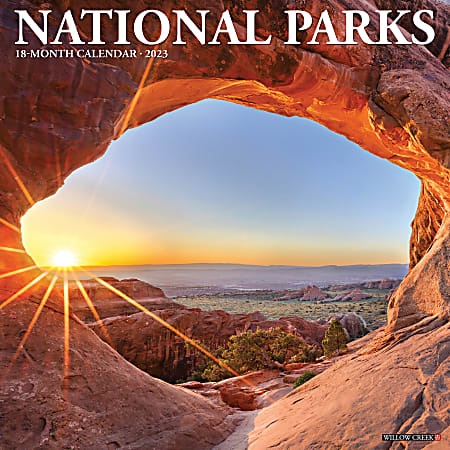 Willow Creek Press Scenic Wall Calendar, 12" x 12", National Parks, January To December 2023