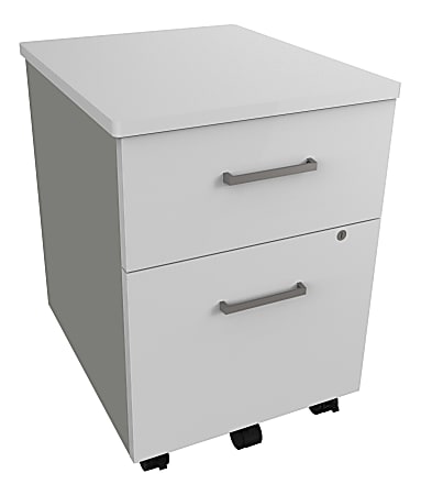 Linea Italia, Inc 20&quot;D Vertical Mobile File Cabinet, White