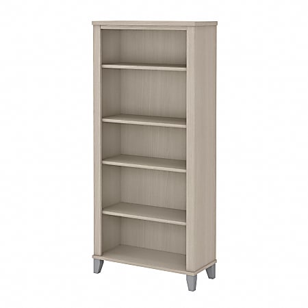 Bush Business Furniture Somerset 66"H 5-Shelf Bookcase, Sand Oak, Standard Delivery