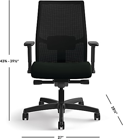 HON Ignition Ergonomic Mesh Mid Back Office Chair with Vinyl