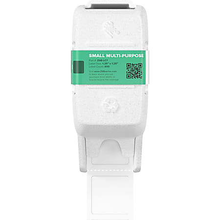Zebra Small Multipurpose Label - - DiameterCartridge - Permanent Adhesive - Square - Direct Thermal - White - Paper - 800 / Cartridge - 800 Label