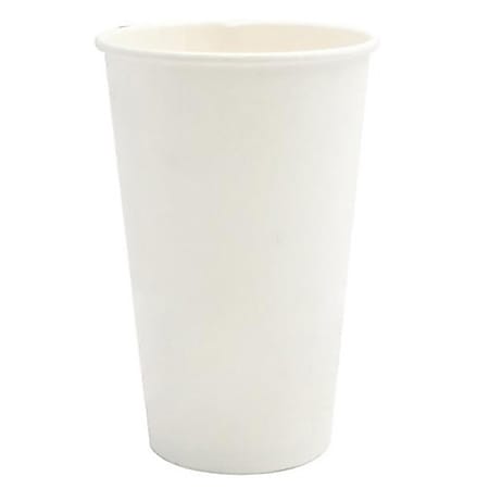 Karat Paper Hot Coffee Cups, 16 Oz, White,