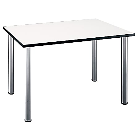 Bush Business Furniture Aspen Rectangle Table, 48"W x 29"D, White Spectrum, Standard Delivery