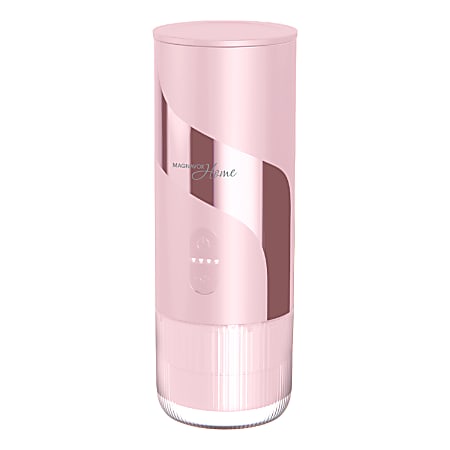 Magnavox&reg; Home 2-in-1 Portable Espresso &amp; Ground Coffee Maker, USB Rechargeable, Pink, MHC1201-PINK