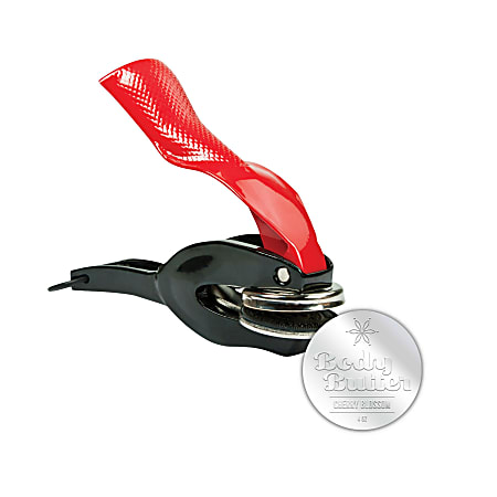 Custom Contour Comfort Logo/Art And Text Embosser Seal,  Round, 1-5/8" Diameter Impression