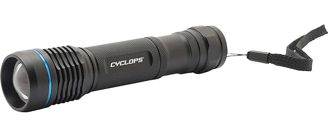 Cyclops Steropes 6W 700-Lumen Rechargeable LED Flashlight, Black