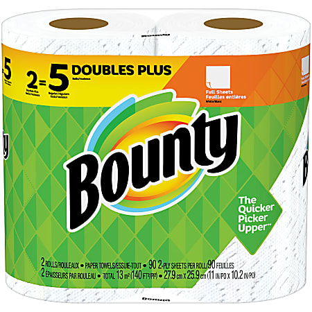 Bounty® Huge 2-Ply Paper Towels, Pack Of 2 Rolls