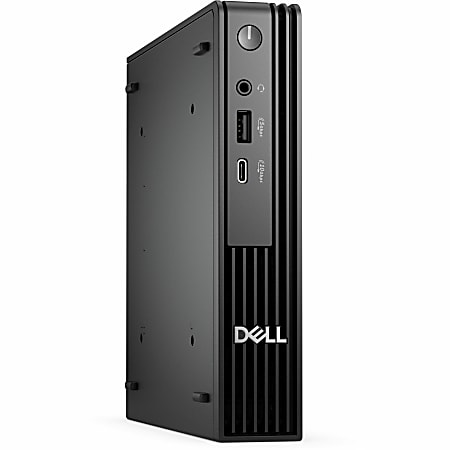 Dell Pro Micro QCM1250 Desktop Computer, Intel Core i5 14th Gen i5-14500T, 8GB, 256GB SSD, Micro PC, Black, Intel Chip, Windows 11 Pro