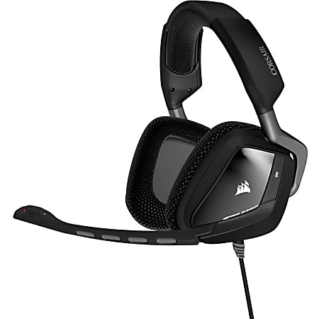 Corsair VOID USB Dolby 7.1 Gaming Headset - USB - Wired - 32 Ohm - 20 Hz - 20 kHz - Over-the-head - Binaural - Circumaural - 5.91 ft Cable - Noise Canceling - Carbon