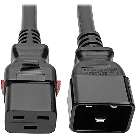 Eaton Tripp Lite Series Power Extension Cord, Locking C19 to C20 - Heavy-Duty, 20A, 100-250V, 12 AWG, 6 ft. (1.83 m), Black - P036L06