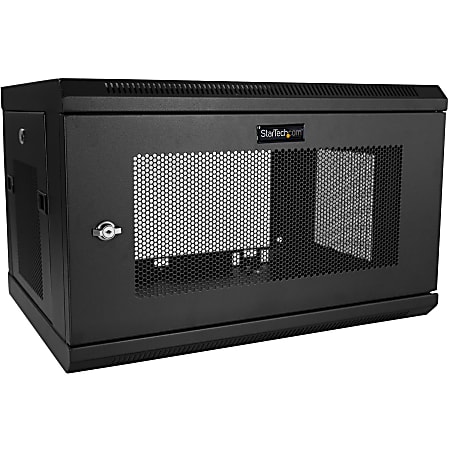 StarTech.com 6U Wallmount Server Rack Cabinet - Server Rack Enclosure - Wallmount Network Cabinet - Up to 14.8 in. Deep - Wall-mount your server equipment flush against the wall with this 9U server rack - Comes fully assembled