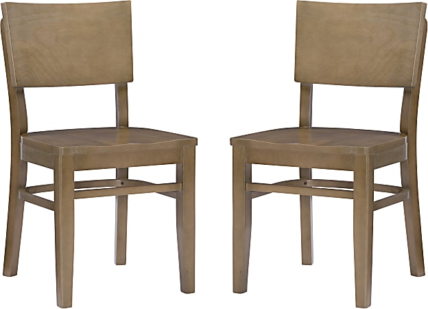 Linon Hinmon Side Chairs, Natural, Set Of 2 Chairs