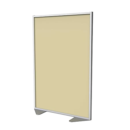 Ghent Floor Partition With Aluminum Frame, 71-7/8"H x 48"W x 2"D, Caramel