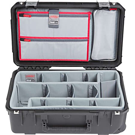 SKB Cases iSeries Protective Case With Padded Dividers And Wheels, 19-1/2" x 10-1/2" x 6-3/4", Black