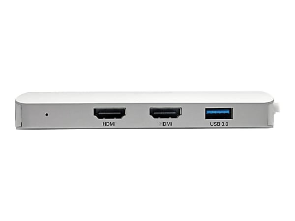 Tripp Lite USB C Docking Station w/ USB-A Hub, 2x HDMI, VGA, PD Charging 1080p @ 60 Hz, Silver USB Type C, US - U442DOCK12S