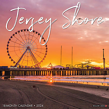 2024 Willow Creek Press Scenic Monthly Wall Calendar, 12" x 12", Jersey Shore, January to December