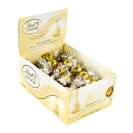 Lindt Lindor White Chocolate Truffles, Pack Of 60 Truffles