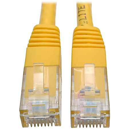 Tripp Lite 2ft Cat6 Gigabit Molded Patch Cable RJ45 M/M 550MHz 24AWG Yellow 2' - 128 MB/s - Patch Cable - N200002YW