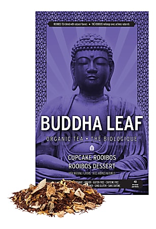 Tea Squared Buddha Cupcake Rooibos Organic Loose Leaf Tea, 2.8 Oz, Carton Of 6 Bags