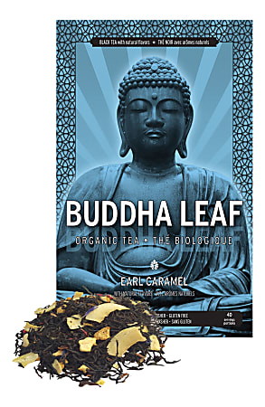 Tea Squared Buddha Earl Caramel Organic Loose Leaf Tea, 2.8 Oz, Carton Of 6 Bags