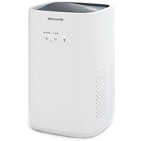 Bionaire 360 True HEPA 3-Stage Filtration Air Purifier With Timer And Nightlight, 155 Sq. Ft. Coverage, 8-1/4” x 12-3/4”