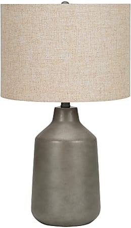 Monarch Specialties Bartlett Table Lamp, 24"H, Gray Base/Beige Shade