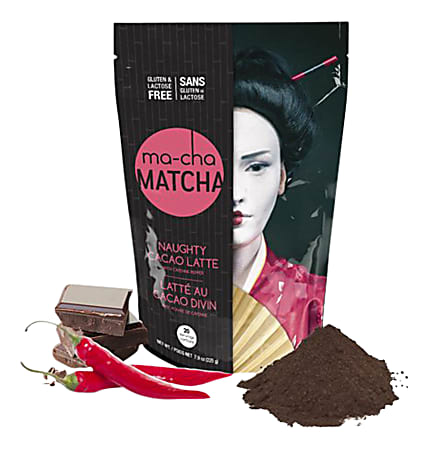 Ma-Cha Naughty Chocolate Latte Mix, 7.9 Oz, 12 Per Box, Carton Of 6 Boxes