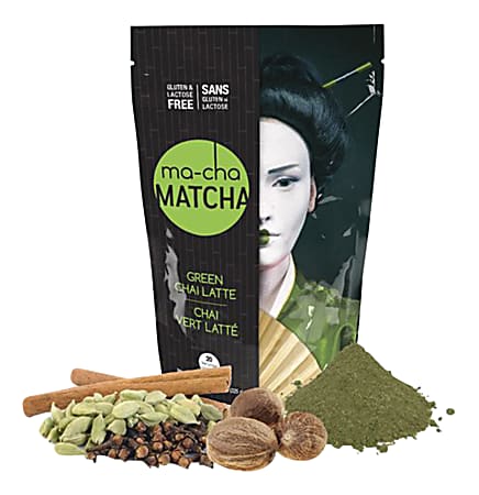 Ma-Cha Green Chai Latte Mix, 7.9 Oz, 12 Per Box, Carton Of 6 Boxes