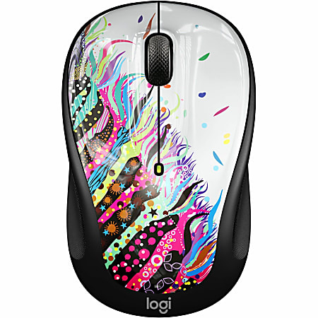 Logitech M325s Wireless Mouse, 2.4 GHz with USB Receiver, 1000 DPI Optical Tracking, Celebration Black - 910-006828