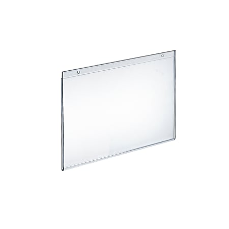 Azar Displays Wall-Mount U-Frame Acrylic Sign Holders, 9" x 12", Clear, Pack Of 10