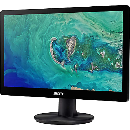 Acer PT167Q HD LCD Monitor - 16:9 - Black - 15.6" Viewable - Twisted nematic (TN) - 1366 x 768 - 0.26 Million Colors - 220 Nit - 10 ms - 60 Hz Refresh Rate - VGA