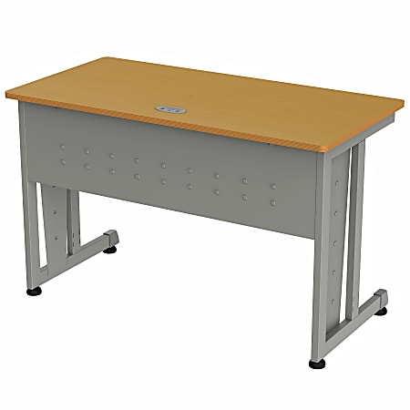 Linea Italia, Inc. 48"W Training Table, Gray/Maple