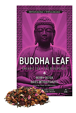 Tea Squared Buddha Berry Detox Organic Loose Leaf Tea, 2.8 Oz, Carton Of 3 Bags