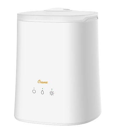 Crane Top Fill Ultrasonic Cool Mist Humidifier & Aroma Therapy Diffuser, 1.2 Gallons, 12 3/8" x 10" x 9 1/2", White