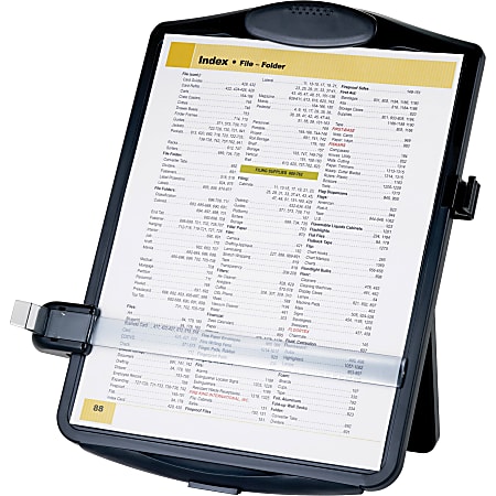 Sparco Adjustable Easel Document Holder - 10" x 2" x 14" - 1 Each - Black