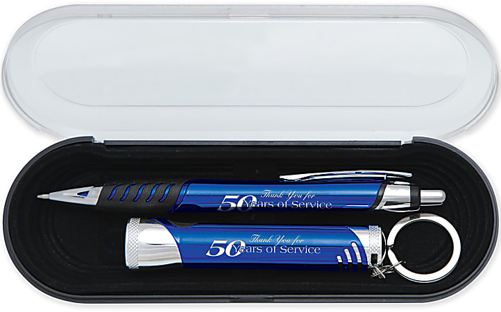 Custom Illuminated Pen & Key Chain Gift Set, Medium Point