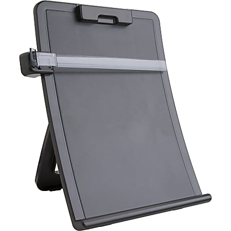 Sparco Curved Design Easel Document Holder - 10" x 2.5" x 14.4" - 1 Each - Black