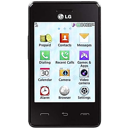 TracFone 840G Cellular Phone - 3G - 3.2" LCDTouchscreen - 2 Megapixel Rear - TracFone Prepay Pack - Black