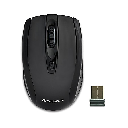 Gear Head 2.4GHz Wireless Optical Mouse, Black
