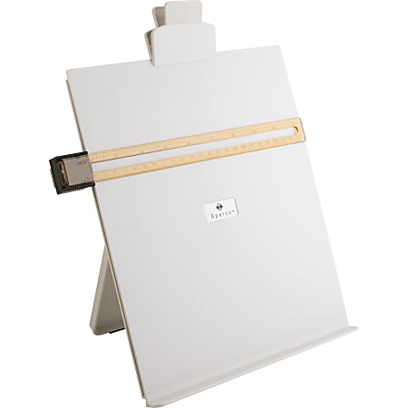 Sparco Easel Document Holder - 10.4" x 2.3" x 12.5" - 1 Each - Light Gray