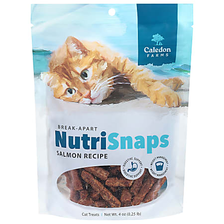 Caledon Farms Break-Apart NutriSnaps Cat Treats, Salmon, 4 Oz, Total Qty 6