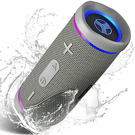 TREBLAB HD77GR - Wireless Bluetooth Speaker - 30W Stereo, 20H Battery, IPX7 Waterproof, TWS Mode, Portable Speaker with RGB Light and Shockproof Body