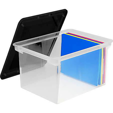 Plastic file tote discount