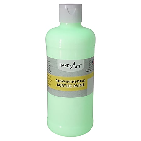 Handy Art Glow-In-The-Dark Acrylic Paint, 16 Oz, Clear Glow
