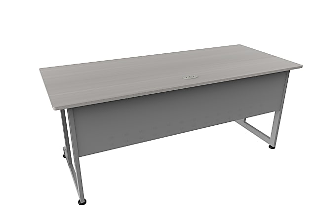 Linea Italia, Inc. 72"W Computer Desk, Gray/Ash
