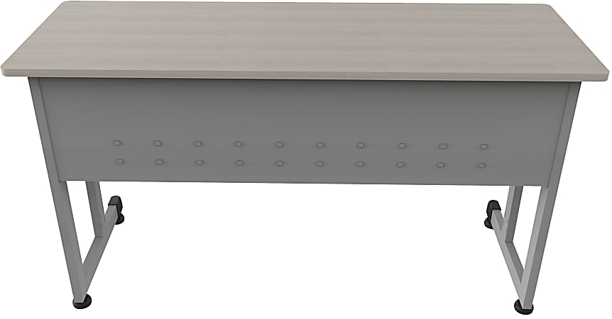 Linea Italia, Inc. 55"W Training Desk, Gray/Ash