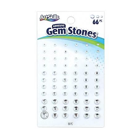 Artskills® Clear Self-Stick Gems, Small, Pack Of 66