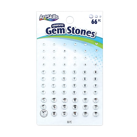 Artskills® Clear Self-Stick Gems, Small, Pack Of 66