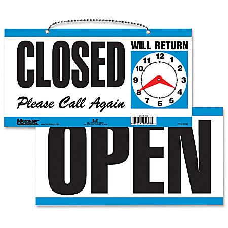 U.S. Stamp & Sign "Open/Closed" Sign, 6"H x