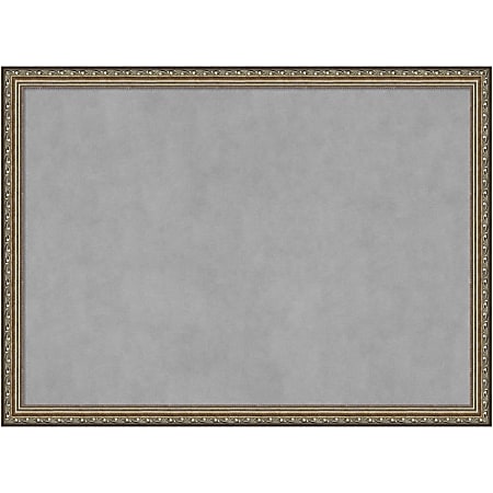 Amanti Art Magnetic Bulletin Board, Steel/Aluminum, 30" x 22", Parisian Silver Wood Frame